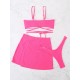 Spaghetti Neck Three Pieces Bikini Set Spaghetti Neck Three Pieces Bikini Set