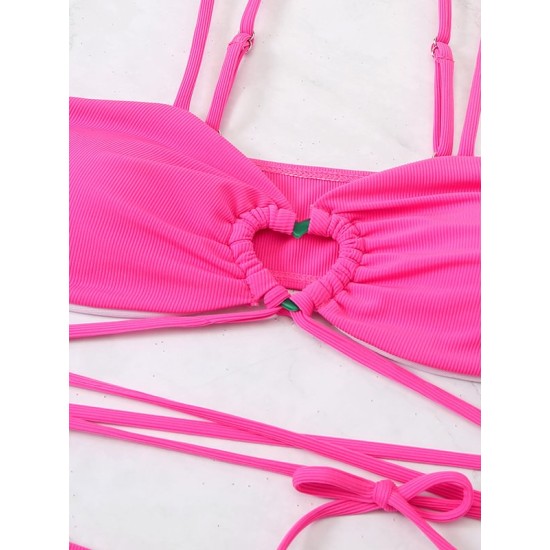 Spaghetti Neck Three Pieces Bikini Set Spaghetti Neck Three Pieces Bikini Set