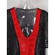 Color-Block Hollow Tasseled Batwing Sleeves Loose Deep V-Neck Cover-Ups Swimwear Color-Block Hollow Tasseled Batwing Sleeves Loose Deep V-Neck Cover-Ups Swimwear