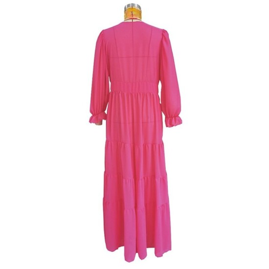 Bandage See-Through Solid Color Flared Sleeves High-Low Deep V-Neck Cover-Ups Swimwear Bandage See-Through Solid Color Flared Sleeves High-Low Deep V-Neck Cover-Ups Swimwear