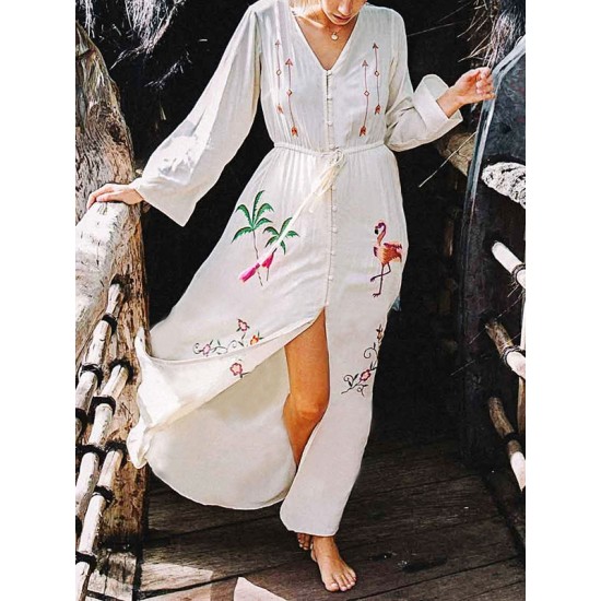 Bohemia V-neck Floral Maxi Dress Bohemia V-neck Floral Maxi Dress