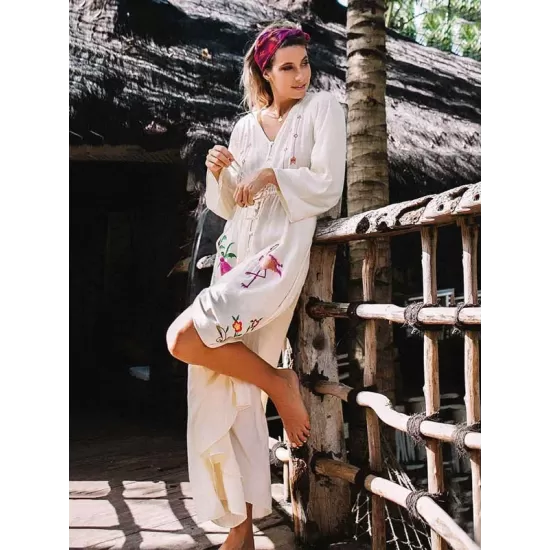 Bohemia V-neck Floral Maxi Dress Bohemia V-neck Floral Maxi Dress