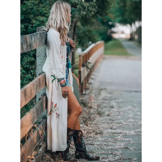 Bohemia V-neck Floral Maxi Dress Bohemia V-neck Floral Maxi Dress