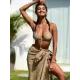 Tasseled Solid Sun Protection Cover-Up Swimwear Tasseled Solid Sun Protection Cover-Up Swimwear