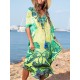 Printed Beach Vacation Cover-up Printed Beach Vacation Cover-up