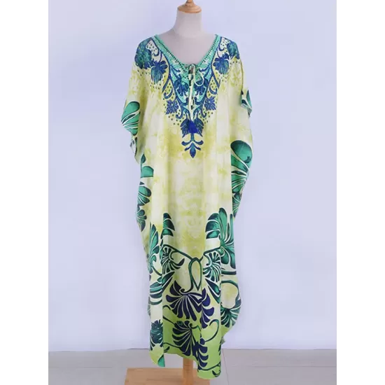 Printed Beach Vacation Cover-up Printed Beach Vacation Cover-up
