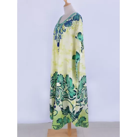 Printed Beach Vacation Cover-up Printed Beach Vacation Cover-up