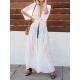 Lacy Split-Joint Half Sleeve Beach Tunicshang Cover-Ups Lacy Split-Joint Half Sleeve Beach Tunicshang Cover-Ups