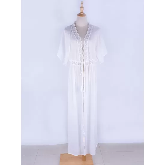 Lacy Split-Joint Half Sleeve Beach Tunicshang Cover-Ups Lacy Split-Joint Half Sleeve Beach Tunicshang Cover-Ups