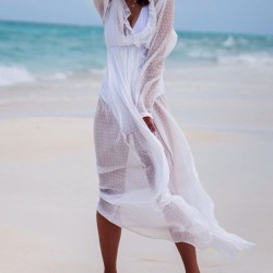 Sexy See-Through Yarn Tunicshang Cover-Ups Tops