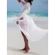 Sexy See-Through Yarn Tunicshang Cover-Ups Tops Sexy See-Through Yarn Tunicshang Cover-Ups Tops