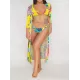 Sexy Floral-Print Split Bikini Swimsuit+Long Sleeve Cover-Ups Three-Piece Set Sexy Floral-Print Split Bikini Swimsuit+Long Sleeve Cover-Ups Three-Piece Set