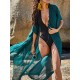 Chiffon Tunicshang Solid Color Bat Sleeves Cover-Ups Tops Chiffon Tunicshang Solid Color Bat Sleeves Cover-Ups Tops