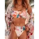 Floral-Print Long Sleeved Tunicshang Cover-Ups Tops Floral-Print Long Sleeved Tunicshang Cover-Ups Tops