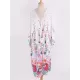 Floral-Print Long Sleeved Tunicshang Cover-Ups Tops Floral-Print Long Sleeved Tunicshang Cover-Ups Tops