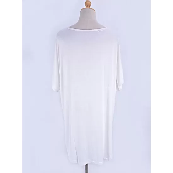 Letter Printing Bat Sleeve Loose Cover-Ups Tops Letter Printing Bat Sleeve Loose Cover-Ups Tops