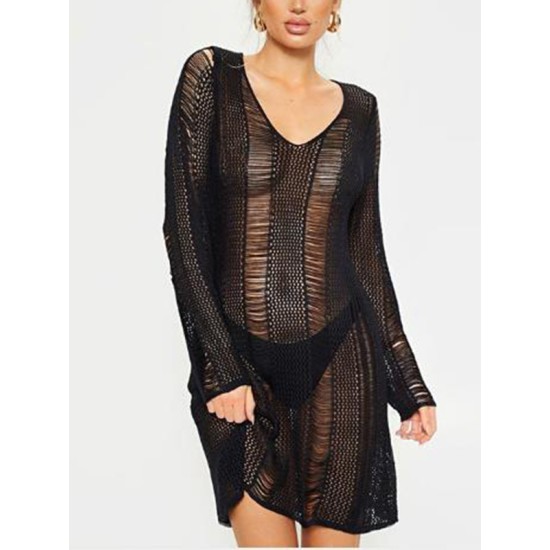 Sexy Crochetgo Hollow Bohemia Cover-Ups Tops Sexy Crochetgo Hollow Bohemia Cover-Ups Tops