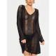 Sexy Crochetgo Hollow Bohemia Cover-Ups Tops Sexy Crochetgo Hollow Bohemia Cover-Ups Tops