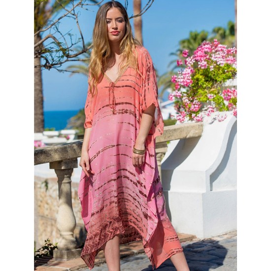 Loose And Sun Protection Tie Dye Cover-Ups Tops Loose And Sun Protection Tie Dye Cover-Ups Tops