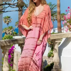 Loose  And Sun Protection Tie Dye Cover-Ups Tops
