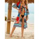 Floral-Print Half-Sleeve Cardigan Cover-Up Swimwear Floral-Print Half-Sleeve Cardigan Cover-Up Swimwear