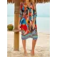 Floral-Print Half-Sleeve Cardigan Cover-Up Swimwear Floral-Print Half-Sleeve Cardigan Cover-Up Swimwear