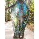 Floral Print Loose V-Neck Beach Dress Cover-Up Swimwear Floral Print Loose V-Neck Beach Dress Cover-Up Swimwear