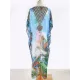 Floral Print Loose V-Neck Beach Dress Cover-Up Swimwear Floral Print Loose V-Neck Beach Dress Cover-Up Swimwear
