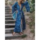 Floral Long Sleeve Cardigan Midi Dresss Cover-Up Swimwear Floral Long Sleeve Cardigan Midi Dresss Cover-Up Swimwear