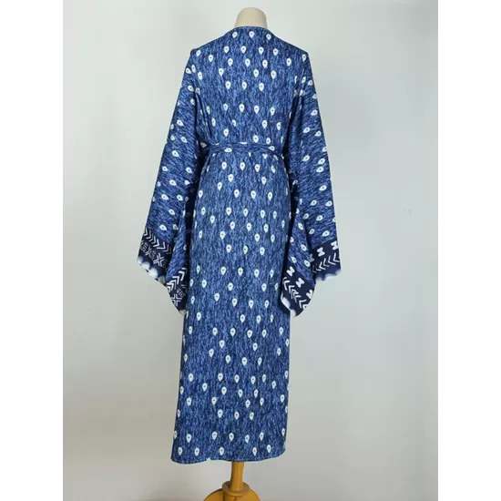 Floral Long Sleeve Cardigan Midi Dresss Cover-Up Swimwear Floral Long Sleeve Cardigan Midi Dresss Cover-Up Swimwear