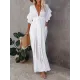 Short Sleeveless V-Back Drawstring Cover-Up Swimwear Short Sleeveless V-Back Drawstring Cover-Up Swimwear