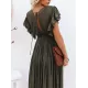 Short Sleeveless V-Back Drawstring Cover-Up Swimwear Short Sleeveless V-Back Drawstring Cover-Up Swimwear