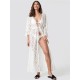Long Sleeve Lace Split-Joint Lace-Up Vacation Cover-Up Swimwear Long Sleeve Lace Split-Joint Lace-Up Vacation Cover-Up Swimwear