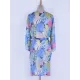 Half-Sleeve Floral Chiffon Cardigan Sash Cover-Up Swimwear Half-Sleeve Floral Chiffon Cardigan Sash Cover-Up Swimwear
