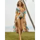 Short Sleeve Floral V-Neck Cardigan Midi Dress Cover-Up Swimwear Short Sleeve Floral V-Neck Cardigan Midi Dress Cover-Up Swimwear