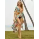 Short Sleeve Floral V-Neck Cardigan Midi Dress Cover-Up Swimwear Short Sleeve Floral V-Neck Cardigan Midi Dress Cover-Up Swimwear