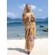 Chiffon Short Sleeve V-Neck Drawstring Cover-Up Swimwear Chiffon Short Sleeve V-Neck Drawstring Cover-Up Swimwear