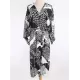 Loose Floral Half Sleeve Cardigan Thin Cover-Up Swimwear Loose Floral Half Sleeve Cardigan Thin Cover-Up Swimwear