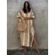Loose H-Line V-Neck Bandage Snake-Print Cover-Up Swimwear Loose H-Line V-Neck Bandage Snake-Print Cover-Up Swimwear