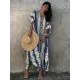 Loose H-Line V-Neck Bandage Snake-Print Cover-Up Swimwear Loose H-Line V-Neck Bandage Snake-Print Cover-Up Swimwear
