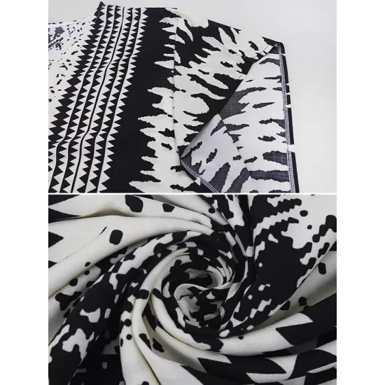Loose H-Line V-Neck Bandage Snake-Print Cover-Up Swimwear Loose H-Line V-Neck Bandage Snake-Print Cover-Up Swimwear