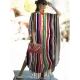 Striped Loose Pocket Cardigan Vacation Beach Cover-Up Swimwear Striped Loose Pocket Cardigan Vacation Beach Cover-Up Swimwear