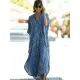 Striped Loose Pocket Cardigan Vacation Beach Cover-Up Swimwear Striped Loose Pocket Cardigan Vacation Beach Cover-Up Swimwear