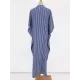Striped Loose Pocket Cardigan Vacation Beach Cover-Up Swimwear Striped Loose Pocket Cardigan Vacation Beach Cover-Up Swimwear