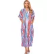 Striped Loose Pocket Cardigan Vacation Beach Cover-Up Swimwear Striped Loose Pocket Cardigan Vacation Beach Cover-Up Swimwear