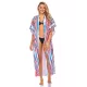 Striped Loose Pocket Cardigan Vacation Beach Cover-Up Swimwear Striped Loose Pocket Cardigan Vacation Beach Cover-Up Swimwear