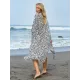 Leopard Split-Side Cardigan Vacation Beach Cover-Up Swimwear Leopard Split-Side Cardigan Vacation Beach Cover-Up Swimwear