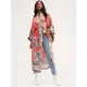 Rayon Floral Loose Caidigan Long Sleeve Beach Cover-Up Swimwear Rayon Floral Loose Caidigan Long Sleeve Beach Cover-Up Swimwear