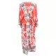 Rayon Floral Loose Caidigan Long Sleeve Beach Cover-Up Swimwear Rayon Floral Loose Caidigan Long Sleeve Beach Cover-Up Swimwear