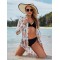 Cartoon Girl Print Long Sleeve Shirt-Style Beach Cover-Up Swimwear